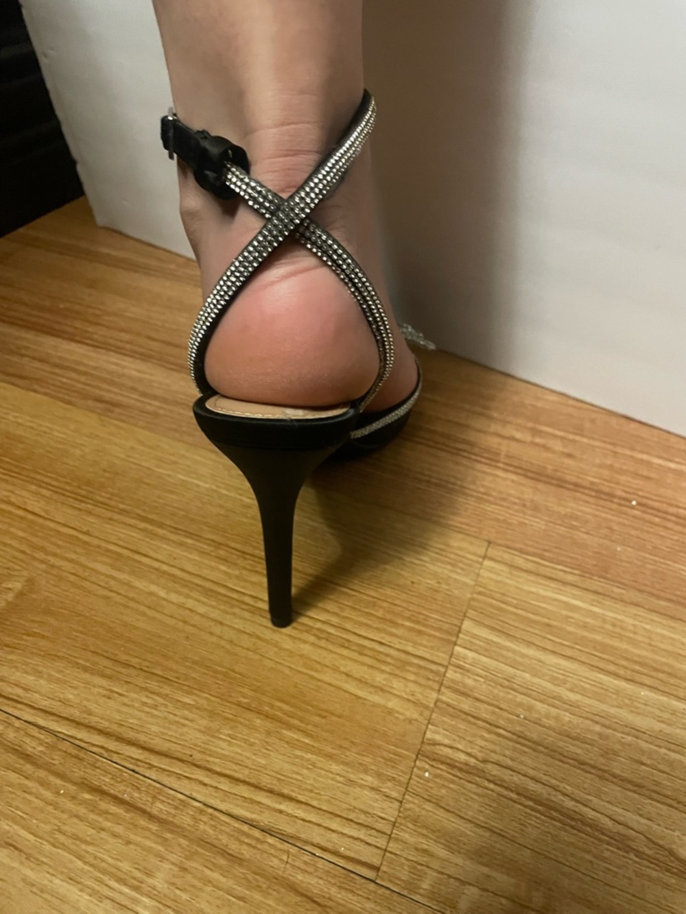 BCBGeneration Black Heels with Silver Accents - Picture 5 of 6
